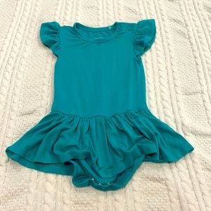 Posh peanut teal dress with bodysuit